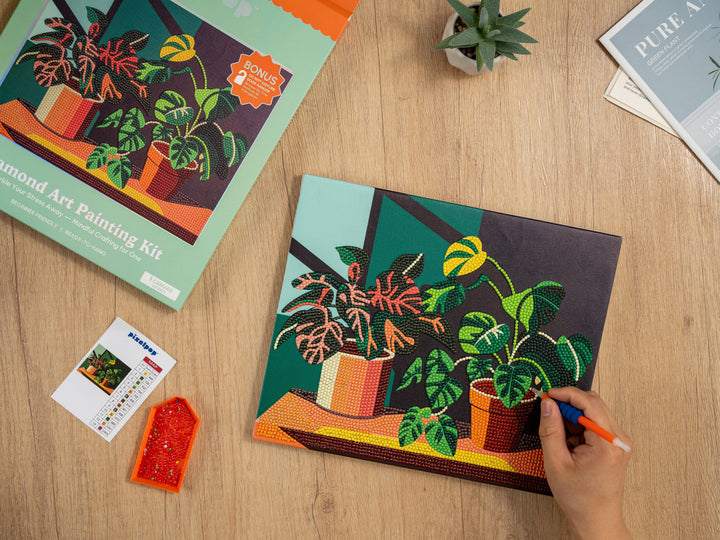 PixelPop™ Diamond Art — Reset Edition - Plant Lover (Ages 14+)