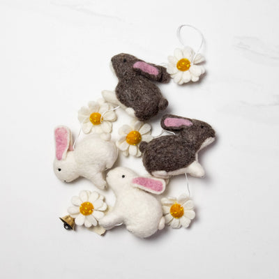 Felt Bunny Garland - Easter Decor