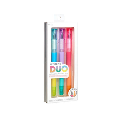 Writer's Duo Double-Ended Fountain Pens + Highlighters (Set