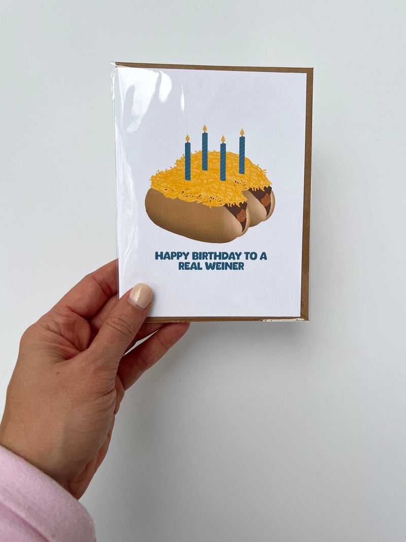 Happy Birthday to A Real Weiner -- Cincinnati Chili Card