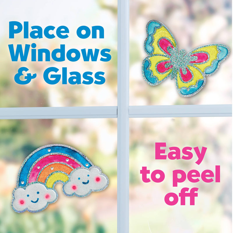 Easy Sparkle Window Art Mini Kit Craft Kit for Kids – Flying Pig Toys