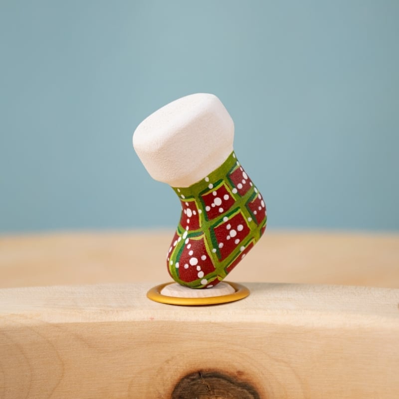 Festive Christmas Stocking Celebration Ring Ornament