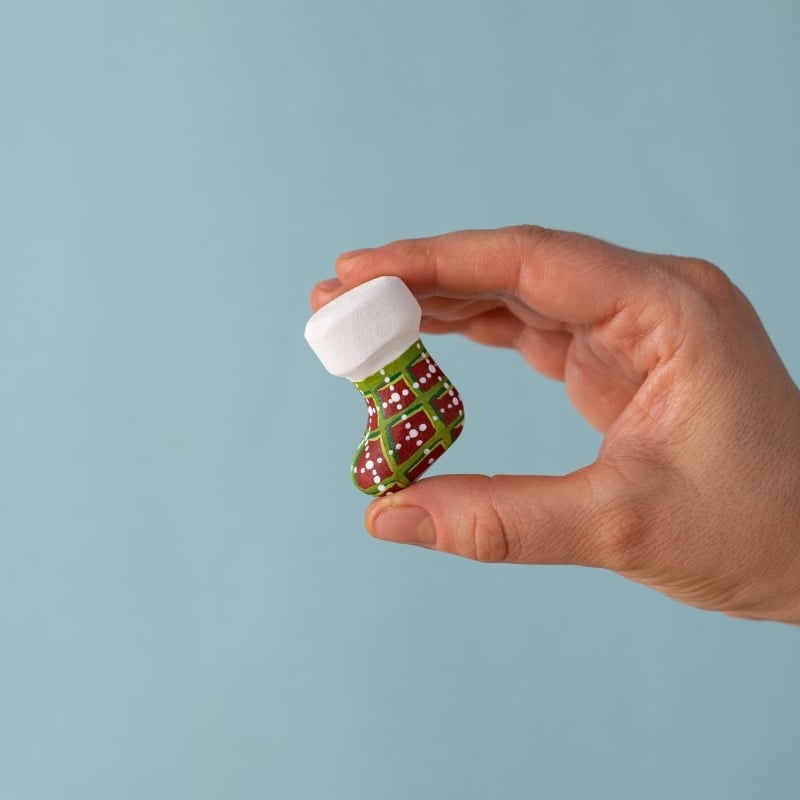 Festive Christmas Stocking Celebration Ring Ornament