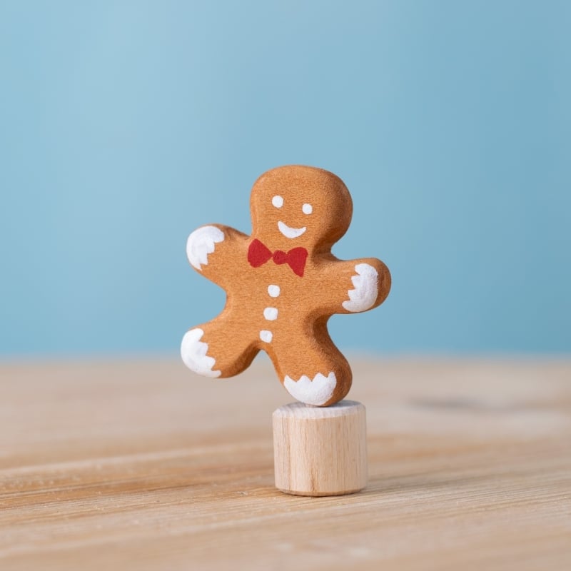 Festive Gingerbread Man Celebration Ring Ornament