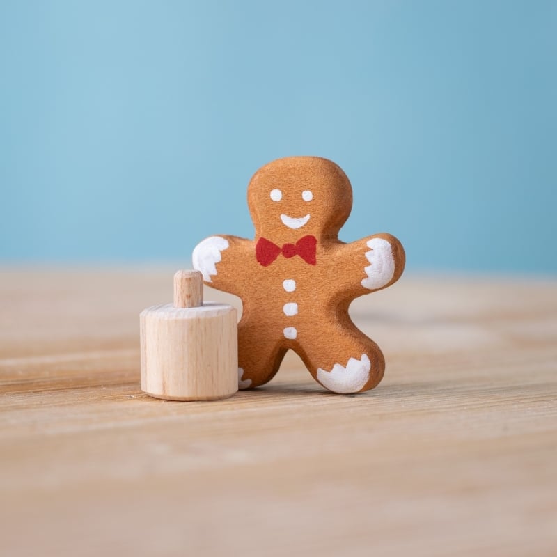 Festive Gingerbread Man Celebration Ring Ornament