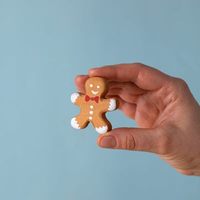 Festive Gingerbread Man Celebration Ring Ornament