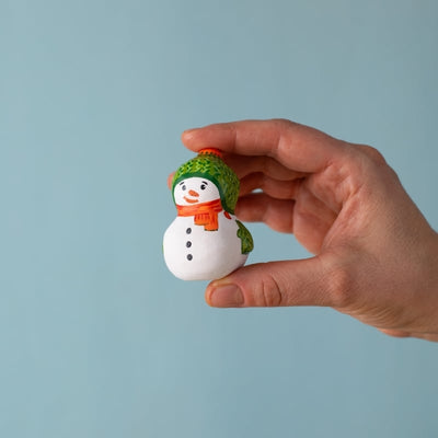 Festive Snowman Celebration Ring Ornament