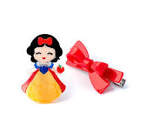 Cute Doll Vibrant Dress with Bow Hair Clip