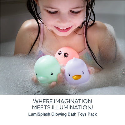 LumiPets® Minis Olive, Daisy, & Delbert- Waterproof Light-Up Toy Pack
