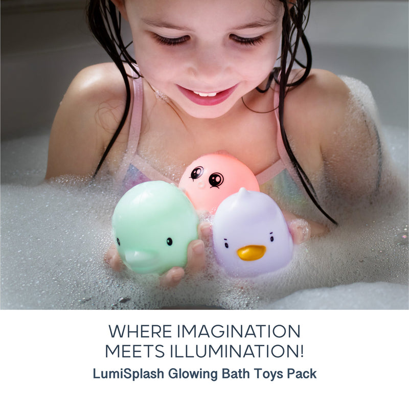 LumiPets® Minis Olive, Daisy, & Delbert- Waterproof Light-Up Toy Pack