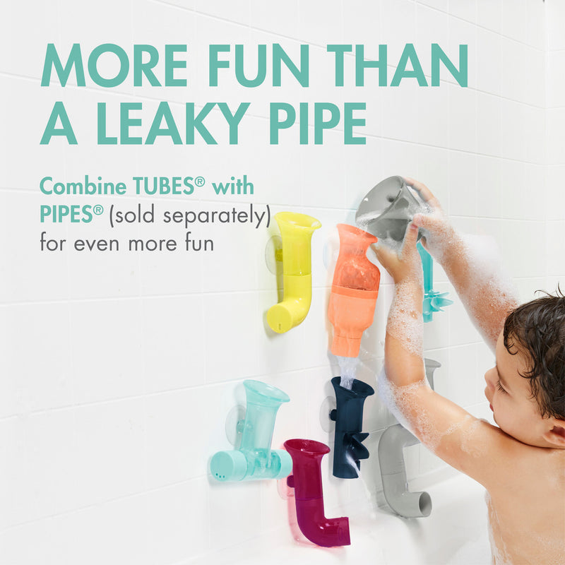 Boon Tubes Building Bath Toy Set, 3 Piece - Variety of Colors