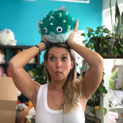 Mini Squishable Teal Pufferfish