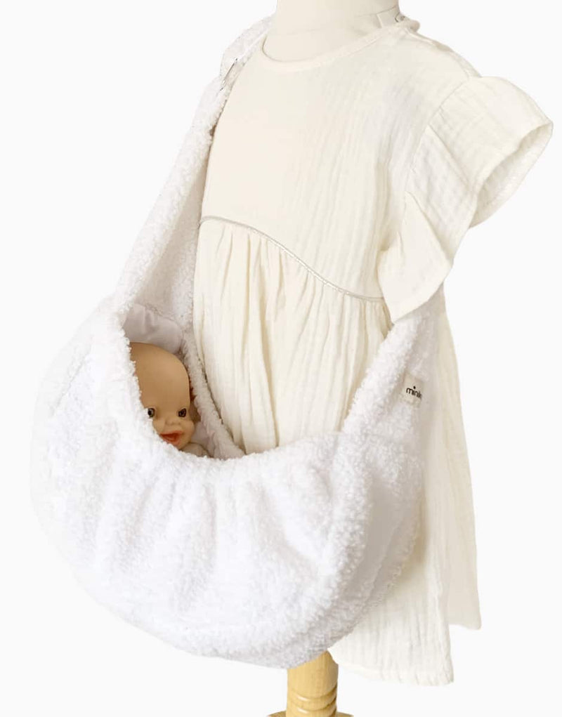 Babies – Hammock Doll Holder in White Terrycloth