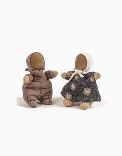 Les Loupiots – Girl in Marguerite Réglisse and Boy in Chocolate Checkers