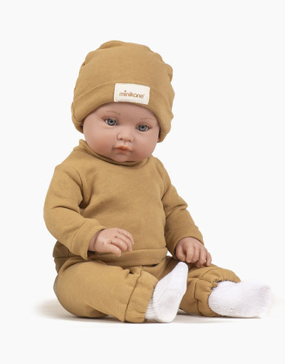Minikane Bamini 18.5" Boy Doll - Yann dressed in Liam camel fleece outfit