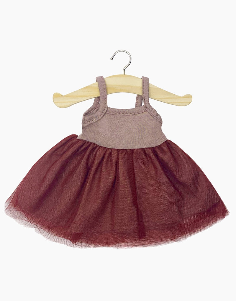 Rosella tutu in dark orchid jersey and burgundy tulle