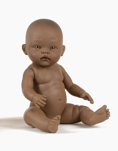 Betty, a 36cm Cuties doll, and her ecru faux fur Winnie jumpsuit