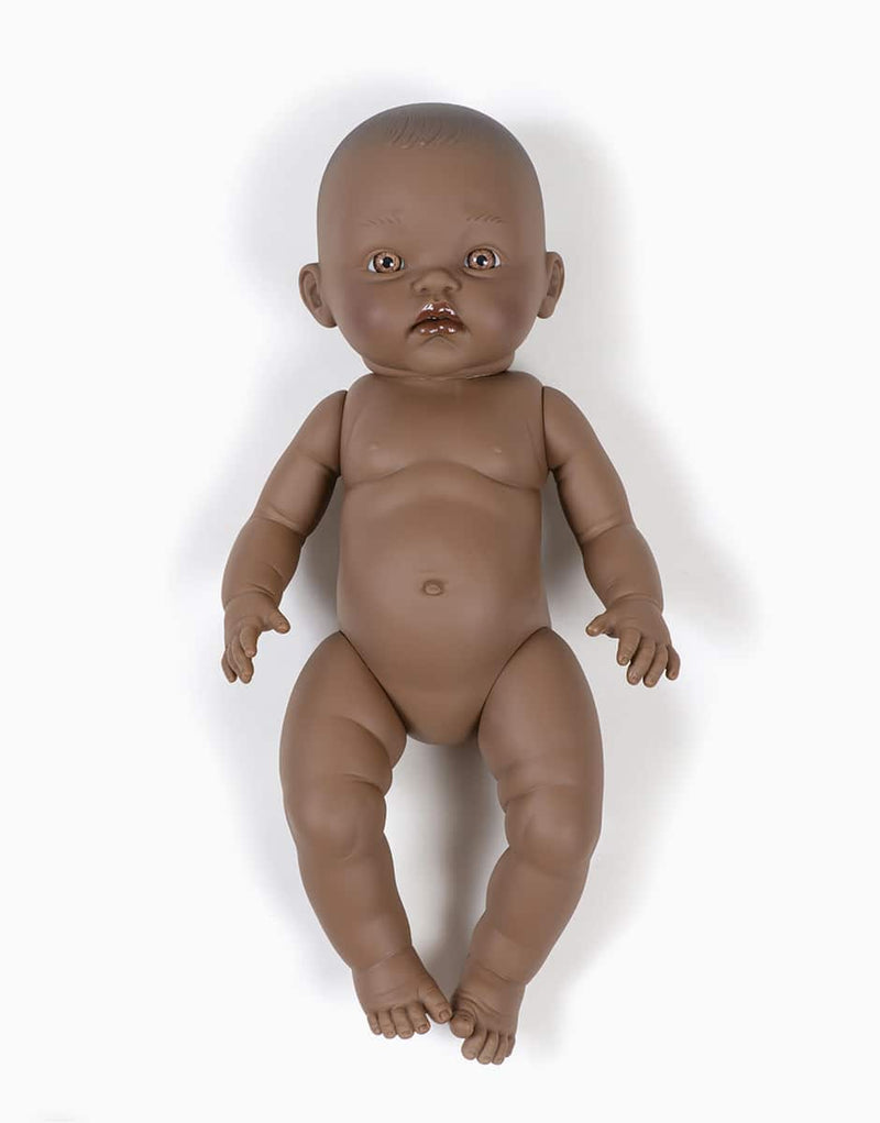 Betty, a 36cm Cuties doll, and her ecru faux fur Winnie jumpsuit