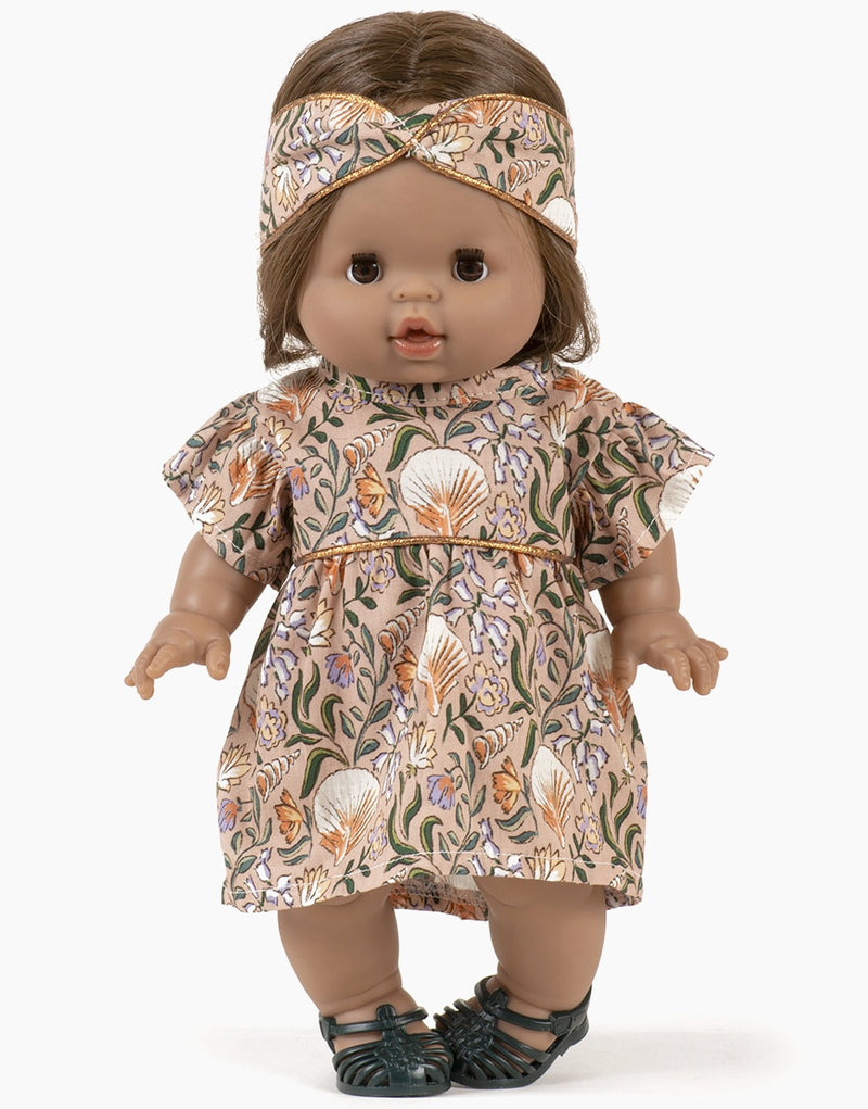 Daisy dress and its crossed headband in Nausicaa cotton