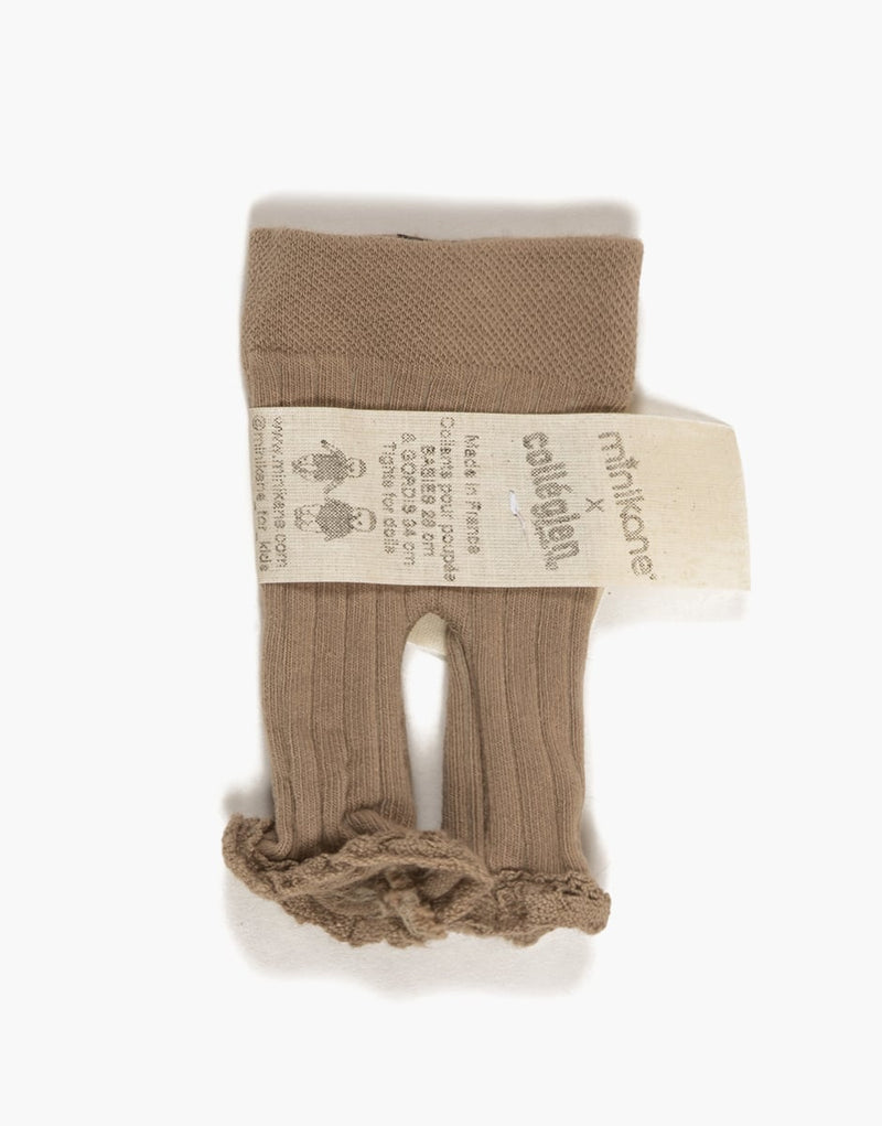 Chloé Petite Taupe Footless Ruffle Tights