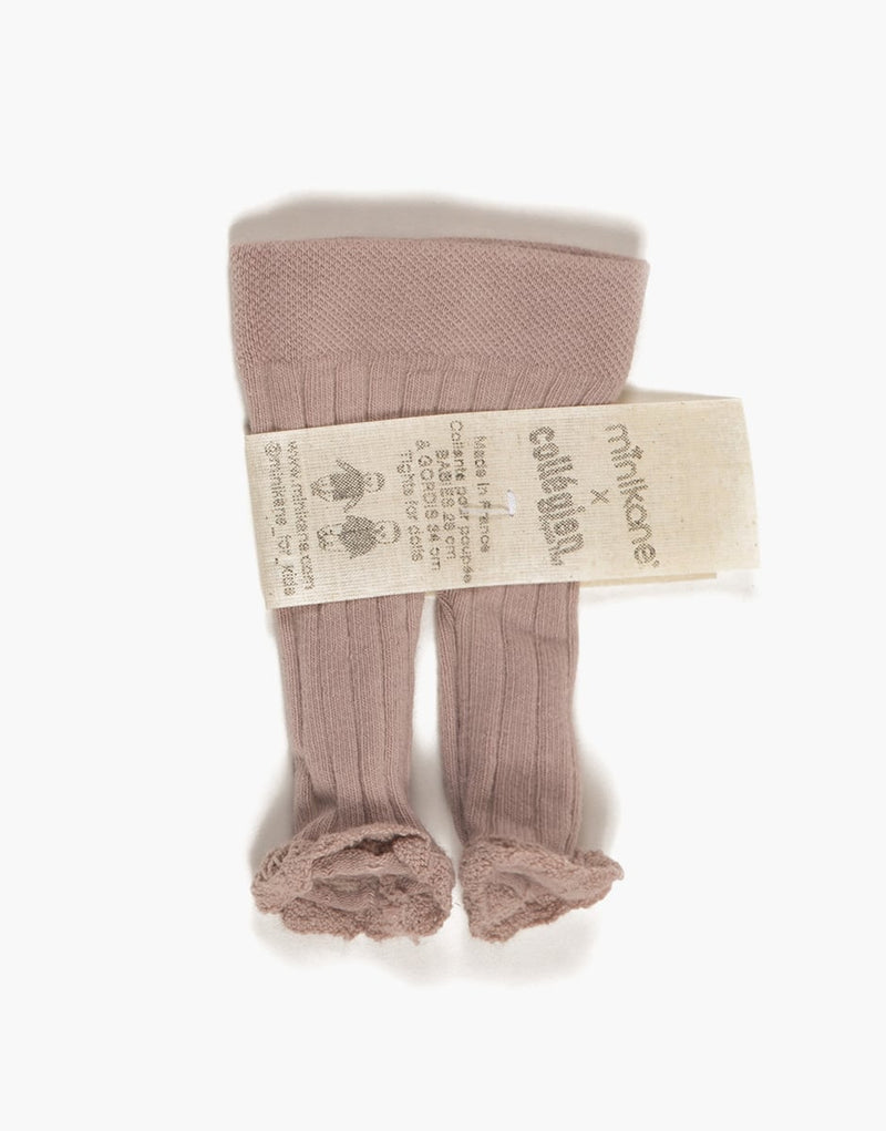 Chloé old pink footless ruffled tights