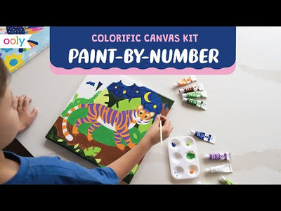 colorific canvas paint by number kit - terrific tiger