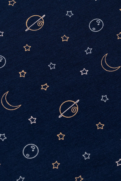 Baby Top Knot Cap - Navy Outerspace