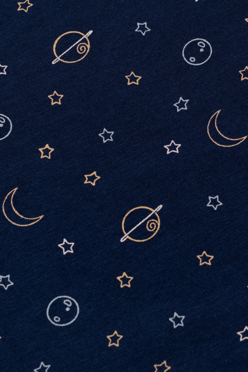 Baby Top Knot Cap - Navy Outerspace