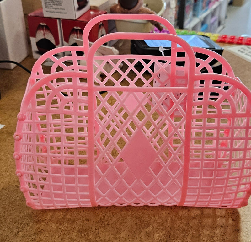 Small Jelly Tote Bag, Pink or Mint Green