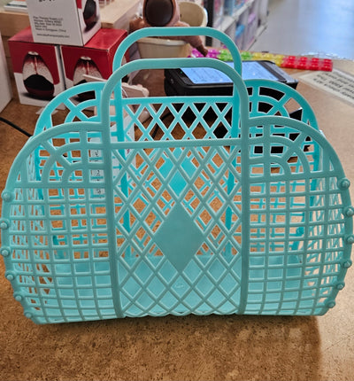 Small Jelly Tote Bag, Pink or Mint Green