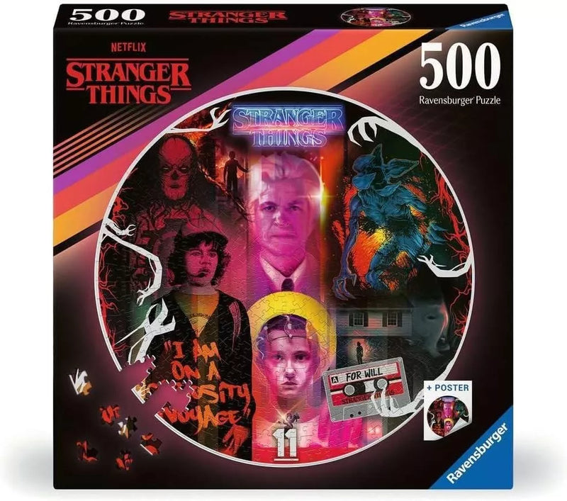 Stranger Things Round 500-Piece Puzzle