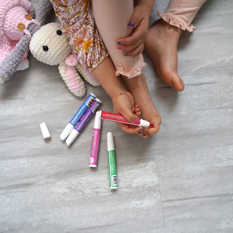Piggy Paint Pen - Kids Non-toxic Nail Polish Pen - Variety of Colors