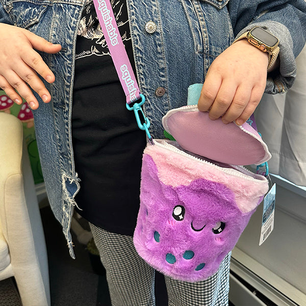 Comfort Food Bubble Tea Fuzzy Crossbody Bag