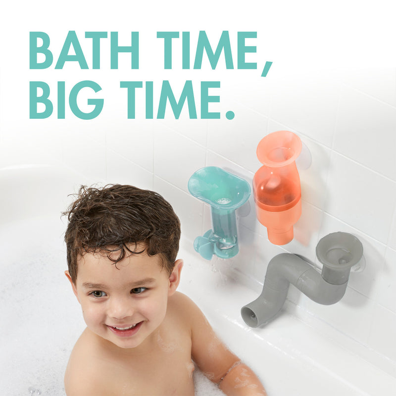 Boon Tubes Building Bath Toy Set, 3 Piece - Variety of Colors