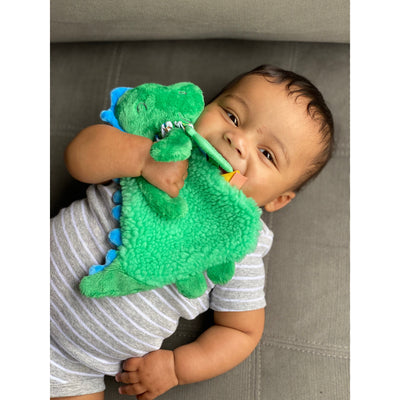 Itzy Friends Itzy Lovey™ Plush with Silicone Teether Toy - Green Dino