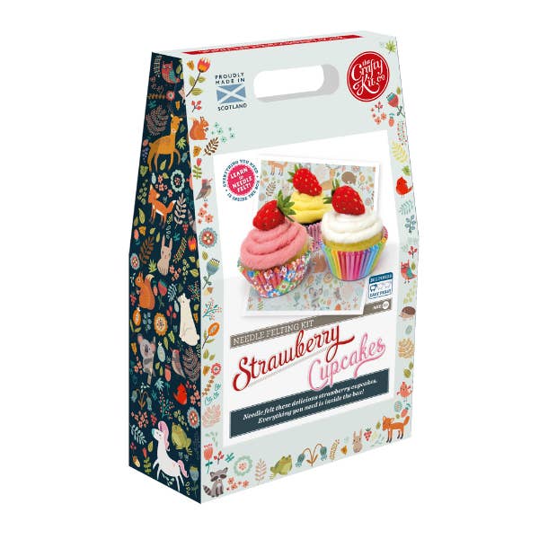 Strawberry Cupcakes Needle Felting Craft Kit