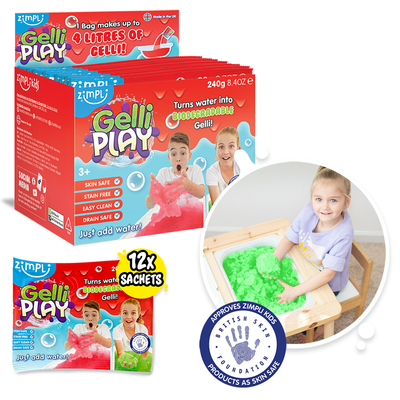 Zimpli Gelli Play Foil Bags - Colourful Kids Sensory Goo Toy