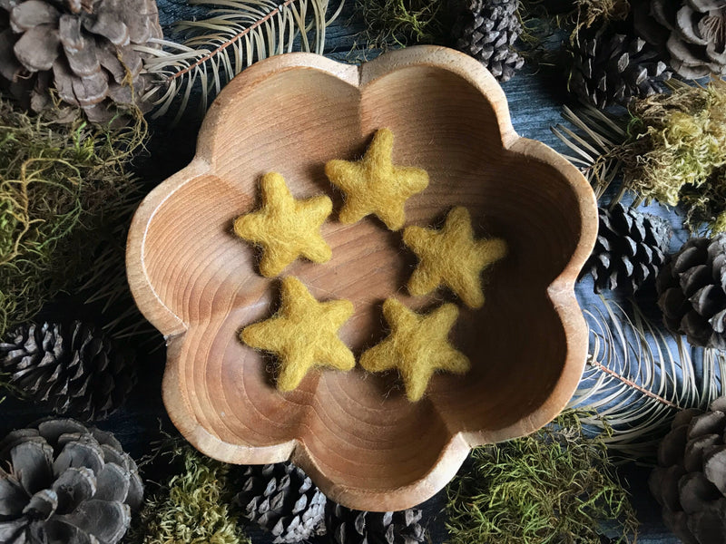 Felted Wool Star, Choose of Colors