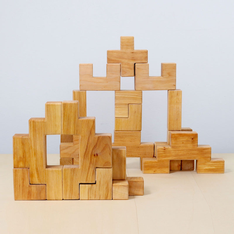 Wooden Stairway Building Blocks Set