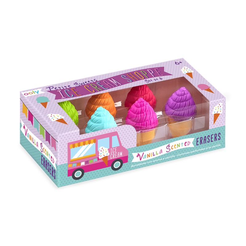 Petite Sweets Ice Cream Shoppe Erasers - Set of 6