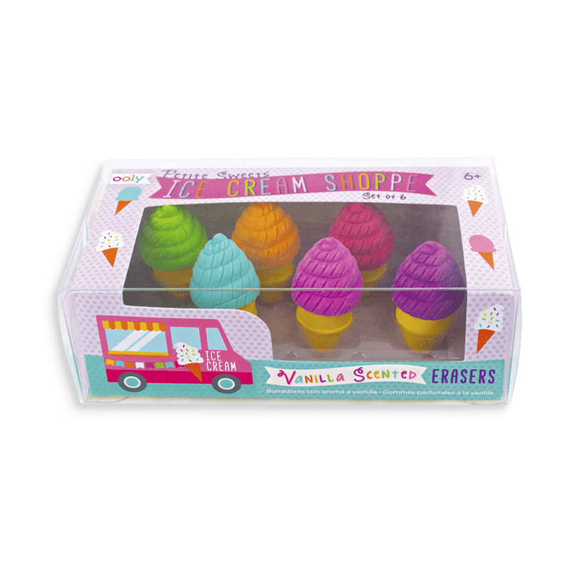 Petite Sweets Ice Cream Shoppe Erasers - Set of 6