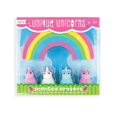 Unique Unicorns Scented Erasers - Set of 5