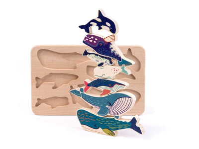 Whale Family Puzzle and Stacker