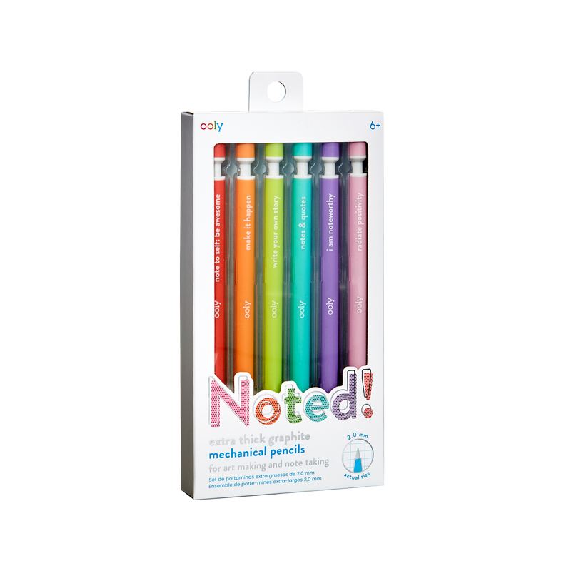 Noted! Graphite Mechanical Pencils - Set of 6
