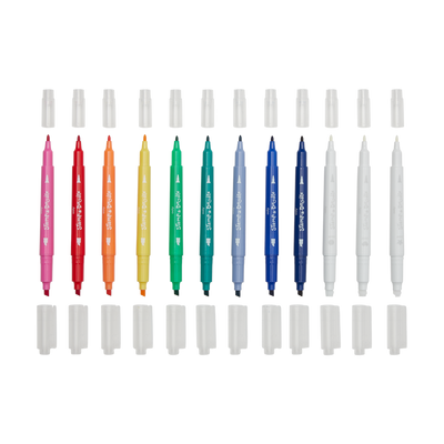 Stamp-a-Doodle Double-Ended Markers - Set of 12