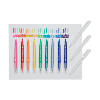 Stamp-a-Doodle Double-Ended Markers - Set of 12
