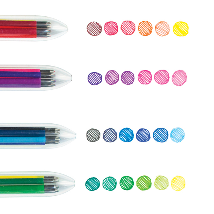 6 Click Gel Pens – Flying Pig Toys