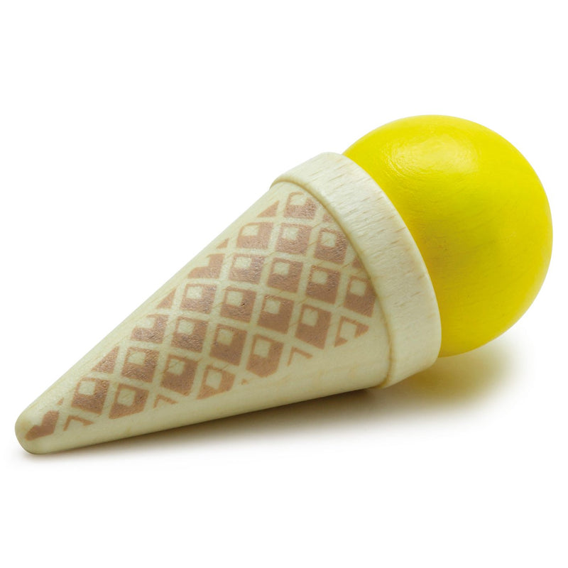 Ice Cream Cone Yellow Pretend Food
