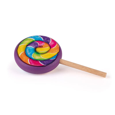 Rainbow Swirl Lollipop Pretend Food