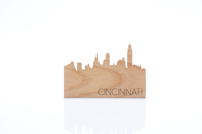 Cincinnati Skyline Real Wood Card